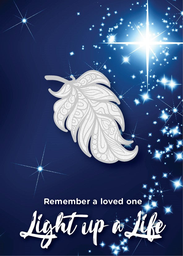 (Charity Only) Light up a Life Badge - Patterned Feather