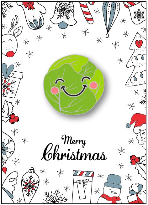Christmas Smiley Sprout Badge