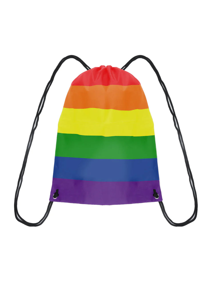 Rainbow drawstring backpack deals