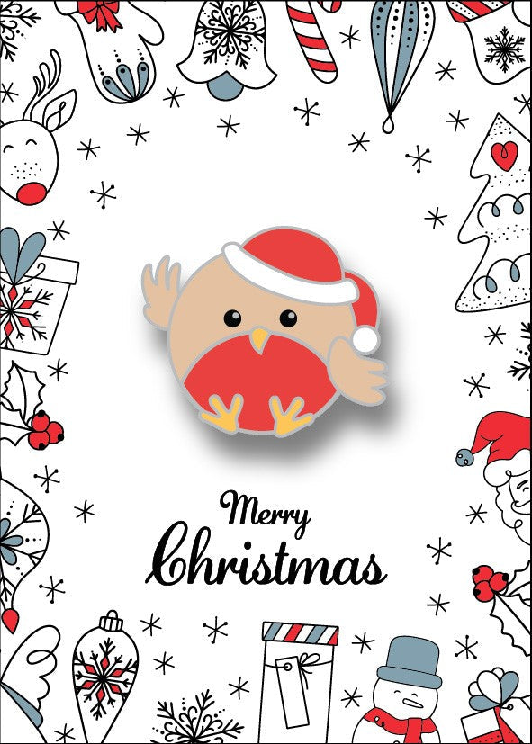(Charity Only) Christmas Robin Badge