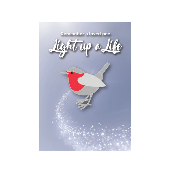 (Charity Only) Light Up A Life Badge - Remembrance Robin