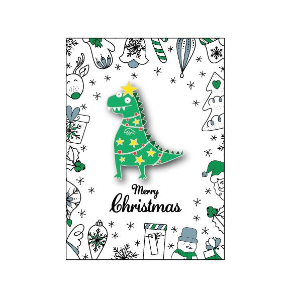 Christmas Tree-Rex Badge