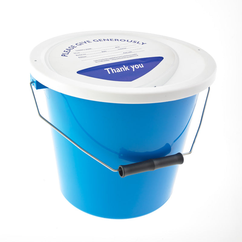 (Charity Only) Light Blue / Azure Collection Bucket & Lid