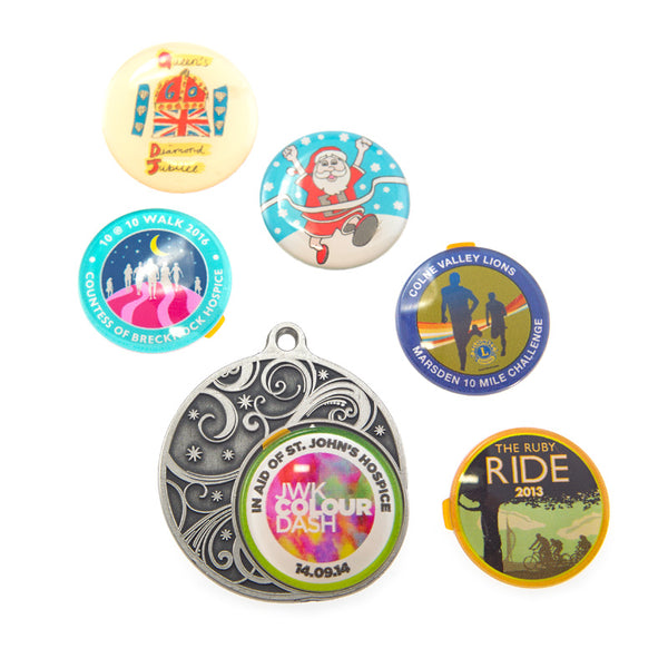 Domed centres for medals